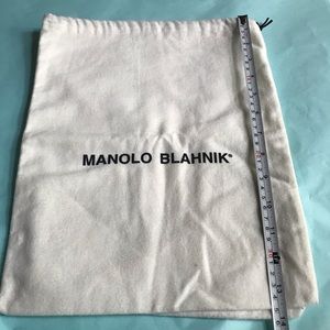 Manolo Blahnik Felt Drawstring Dust Bag 11x14”